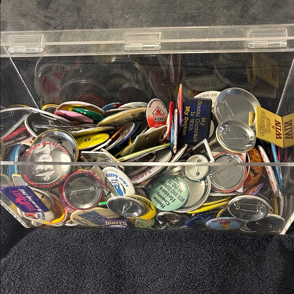 Vintage Button Pin Collection